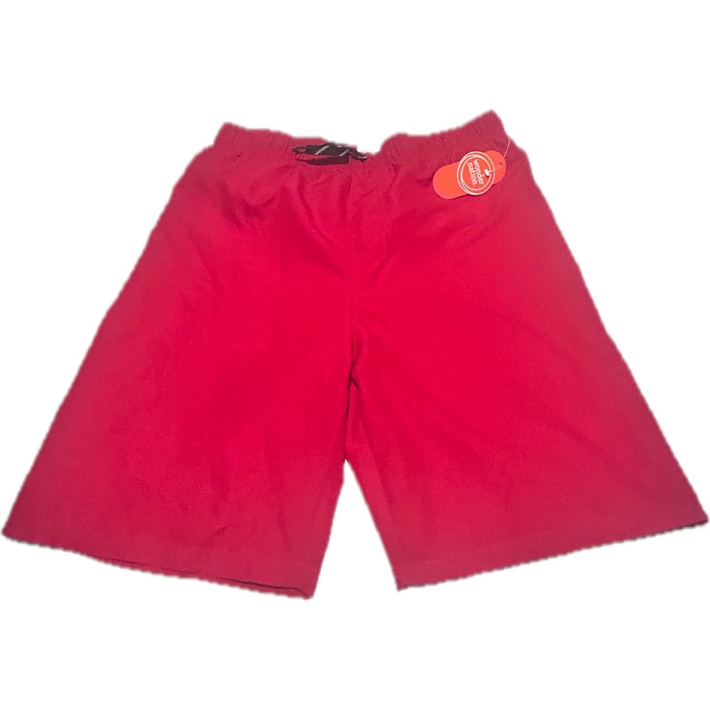 Wonder Nation Swim Shorts Boys XL 14-16 Red NEW UPF 50+ Everyday Trunks